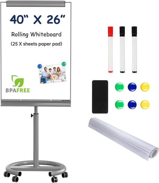 TSJ OFFICE Mobile Standing Whiteboard - Versatile & Adjustable