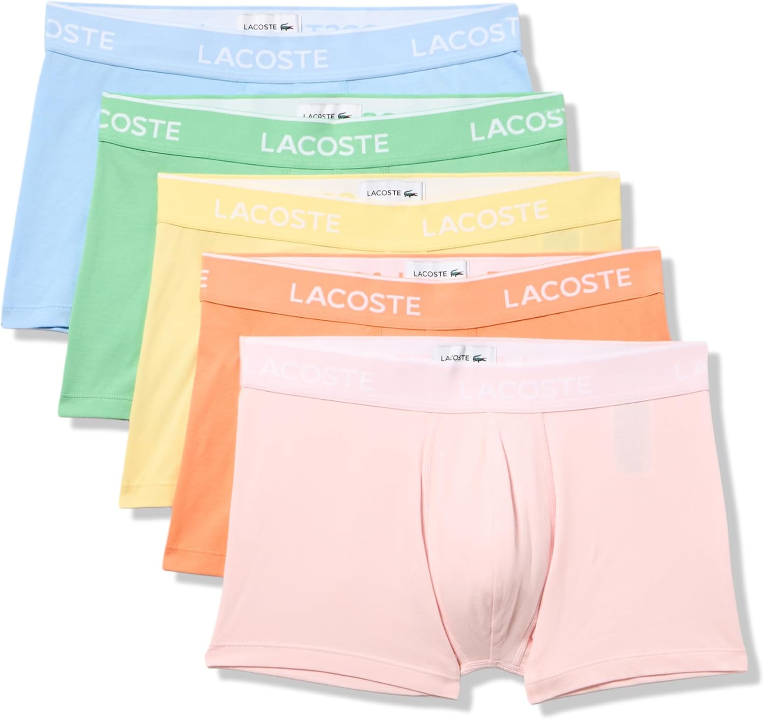 Lacoste Cotton Stretch Essentials Trunks 5-Pack for Comfort
