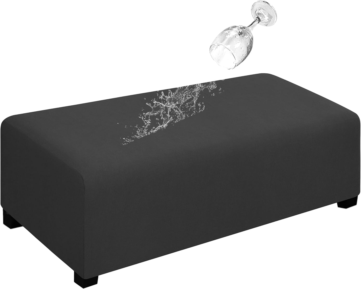 Easy-Going Waterproof Stretch Ottoman Cover for Furniture Protection