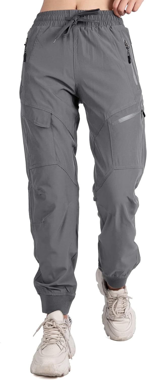 Singbring Women's Athletic Hiking Cargo Joggers for Outdoor Use