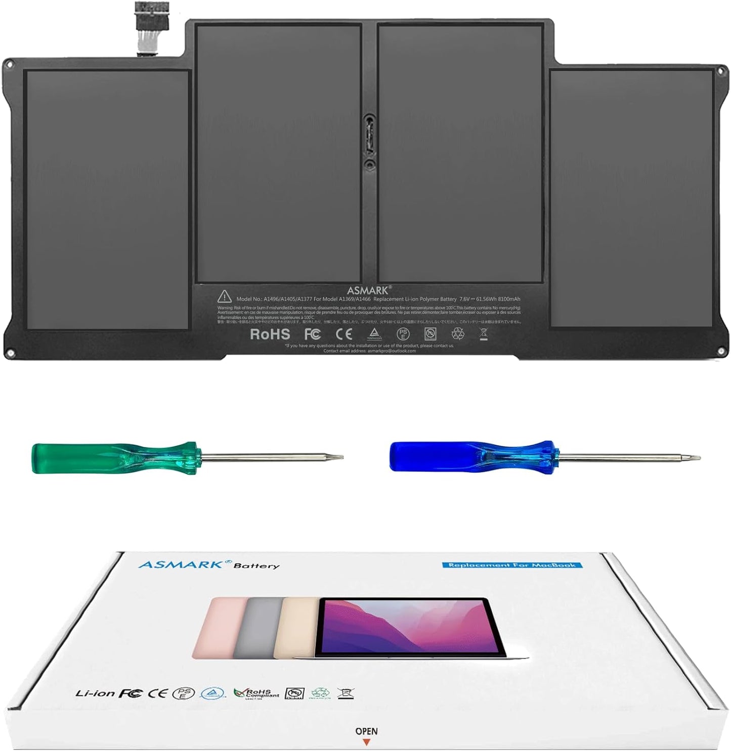 Battery Replacement for MacBook Air A1466 and A1369 Models