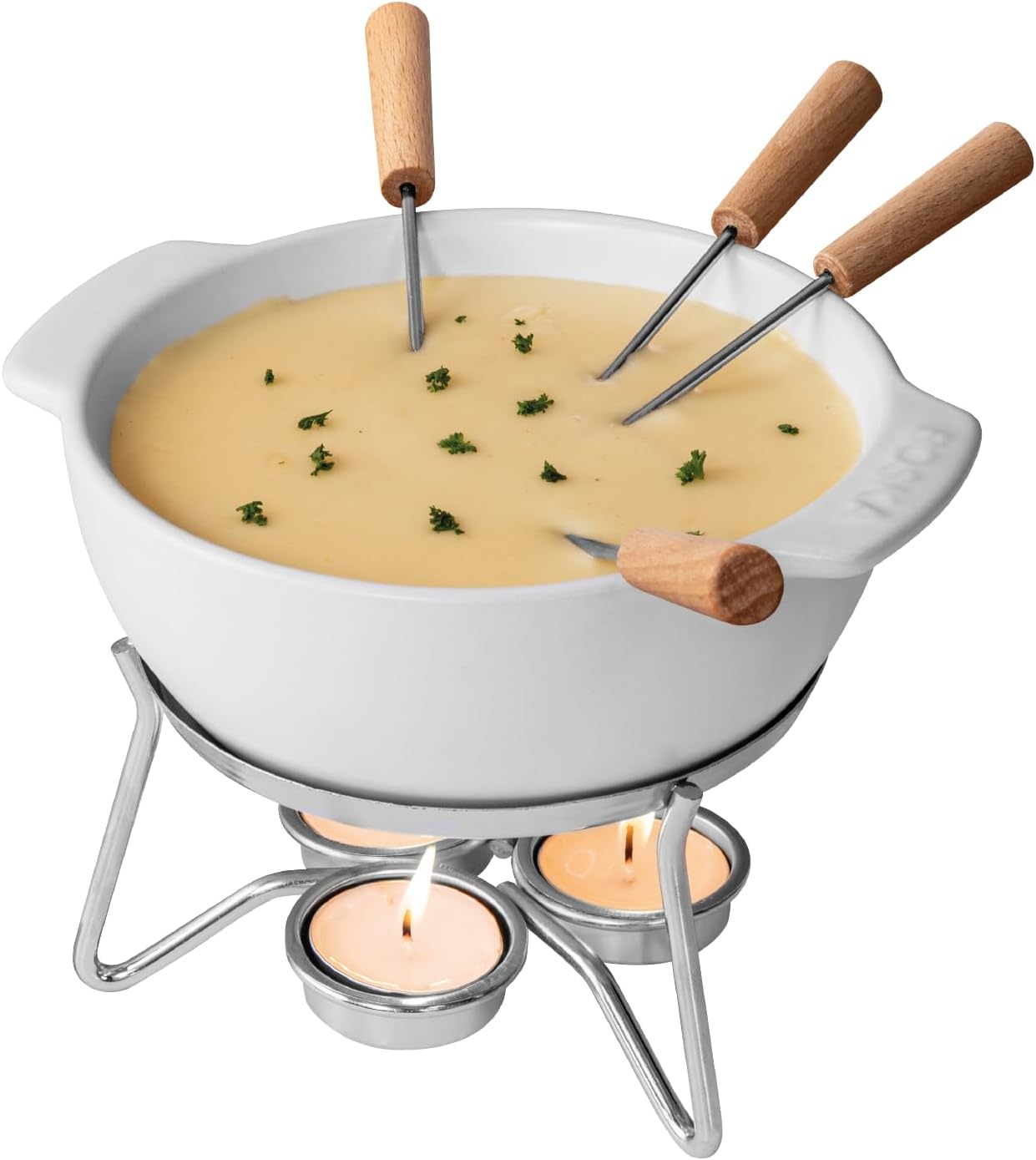 Cheese Fondue Set Party for 2-4 People - Ceramic Hot Pot