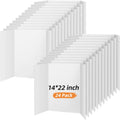 Tri Fold Poster Board 14 x 22 in Bulk 24-Pack - Lightweight Display