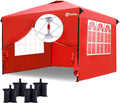 10x10 Pop Up Canopy with Sidewalls for Instant Shade Events