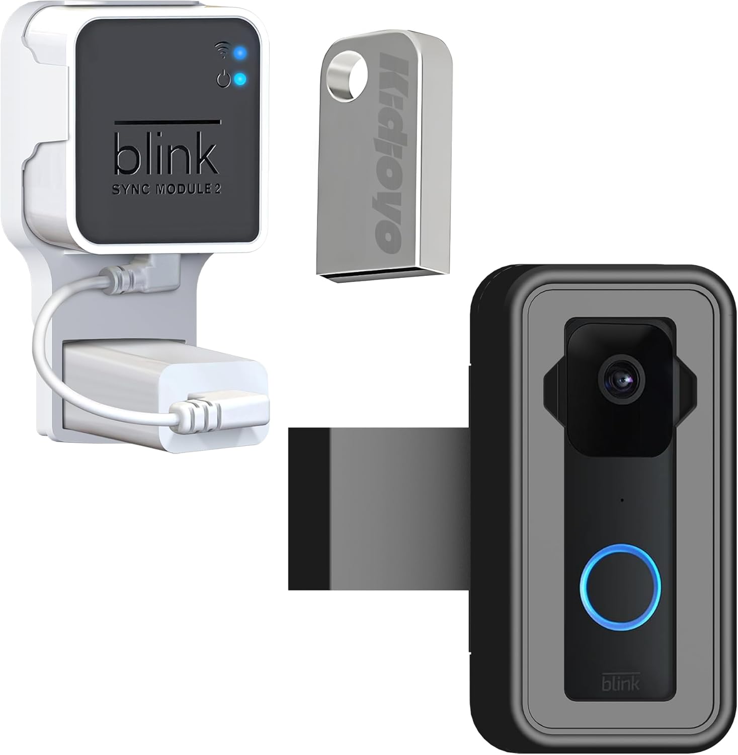 No-Drill Blink Doorbell Mount - Anti-Theft Secured