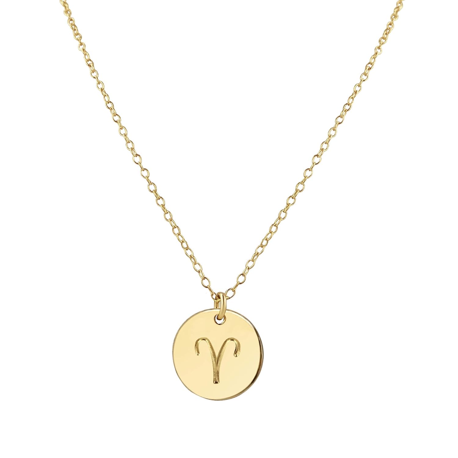 Handmade Gold Aries Necklace for Astrology Lovers and Gifts