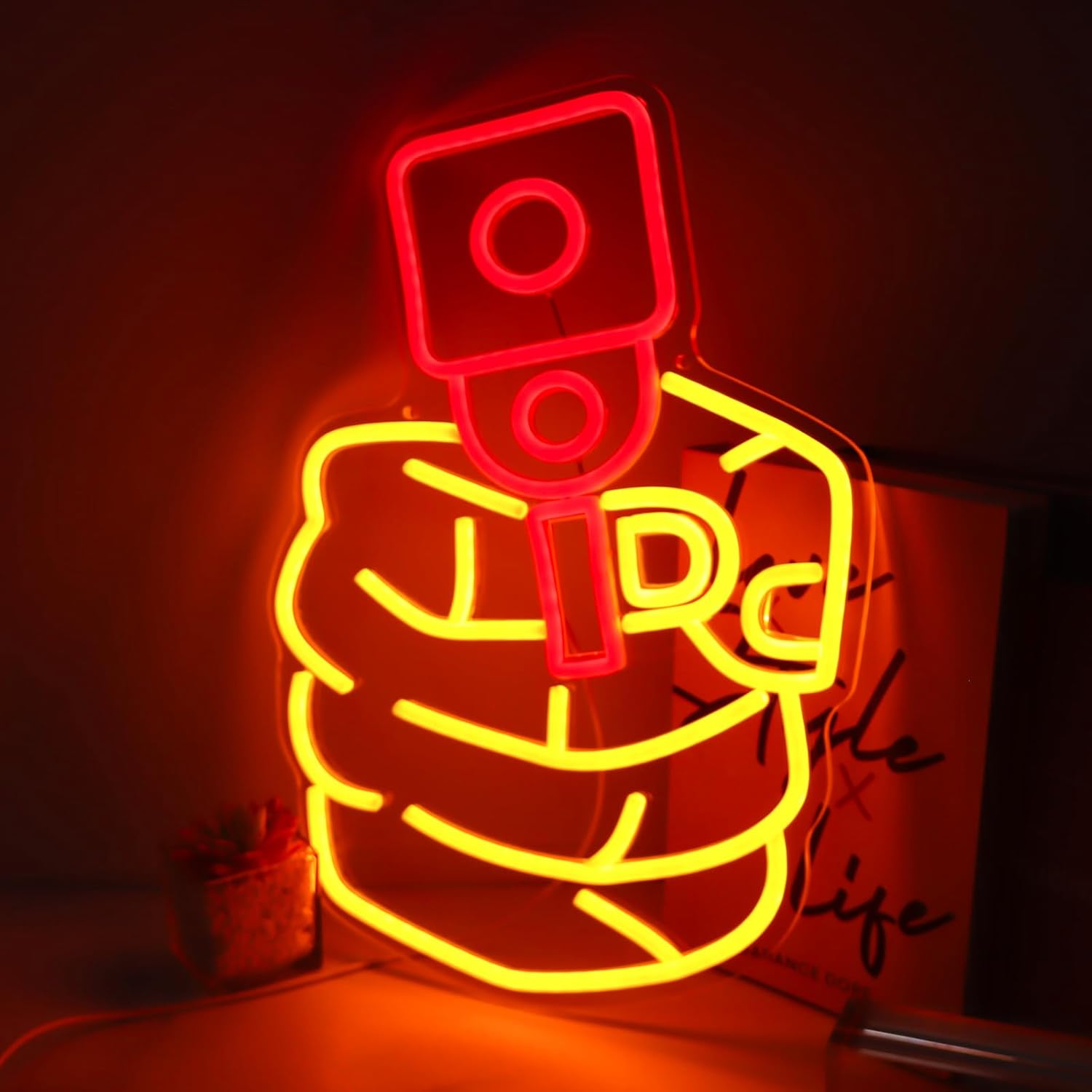 Gun Neon Light LED Sign for Cool Decor in Any Space