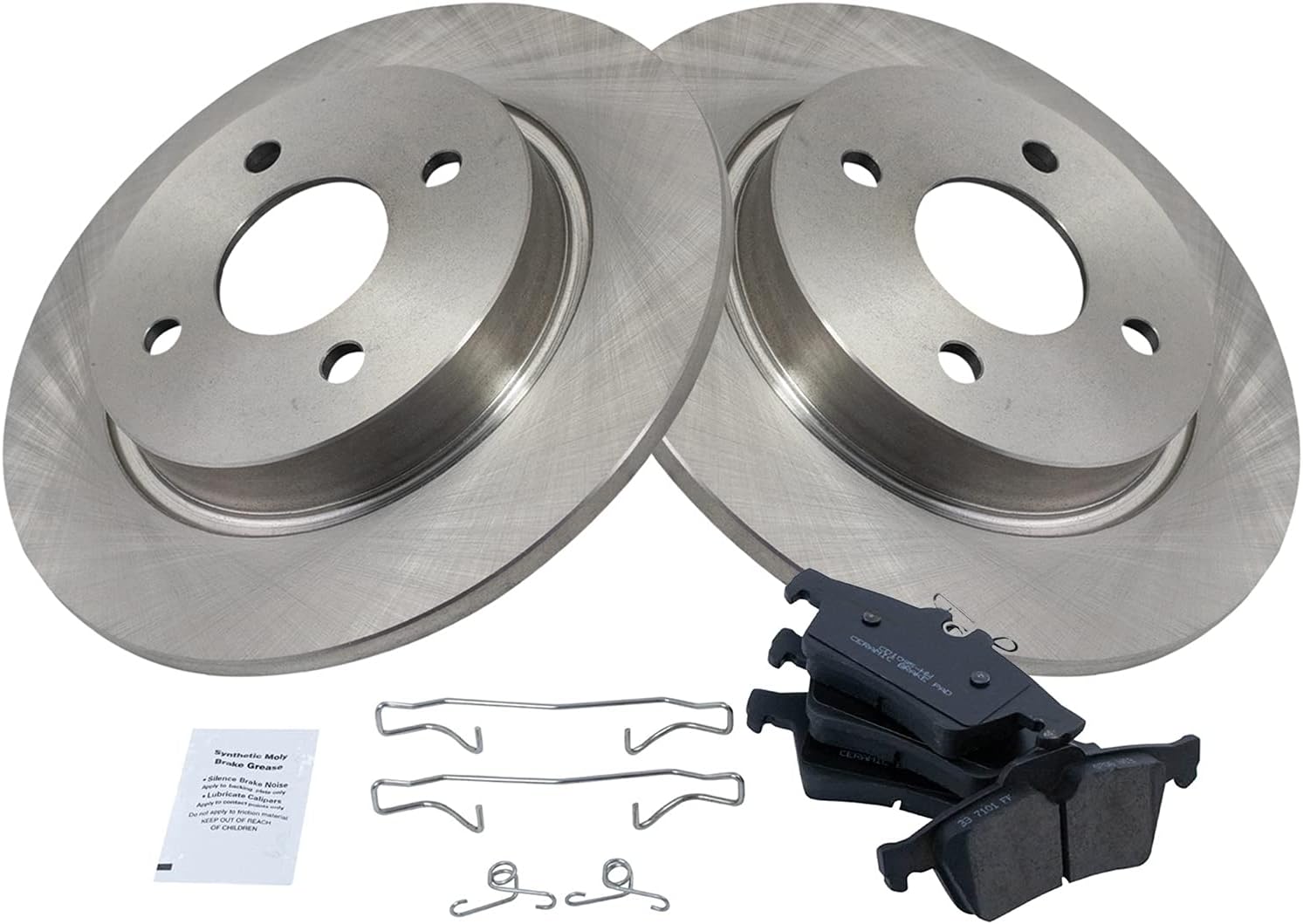 TRQ Rear Brake Pad & Rotor Kit for 2018-2019 Ford EcoSport