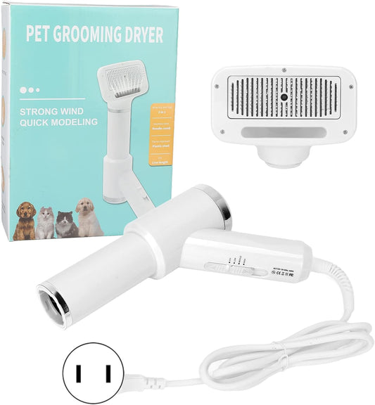 2-in-1 Dog Hair Dryer Brush - Fast Drying & Grooming Tool