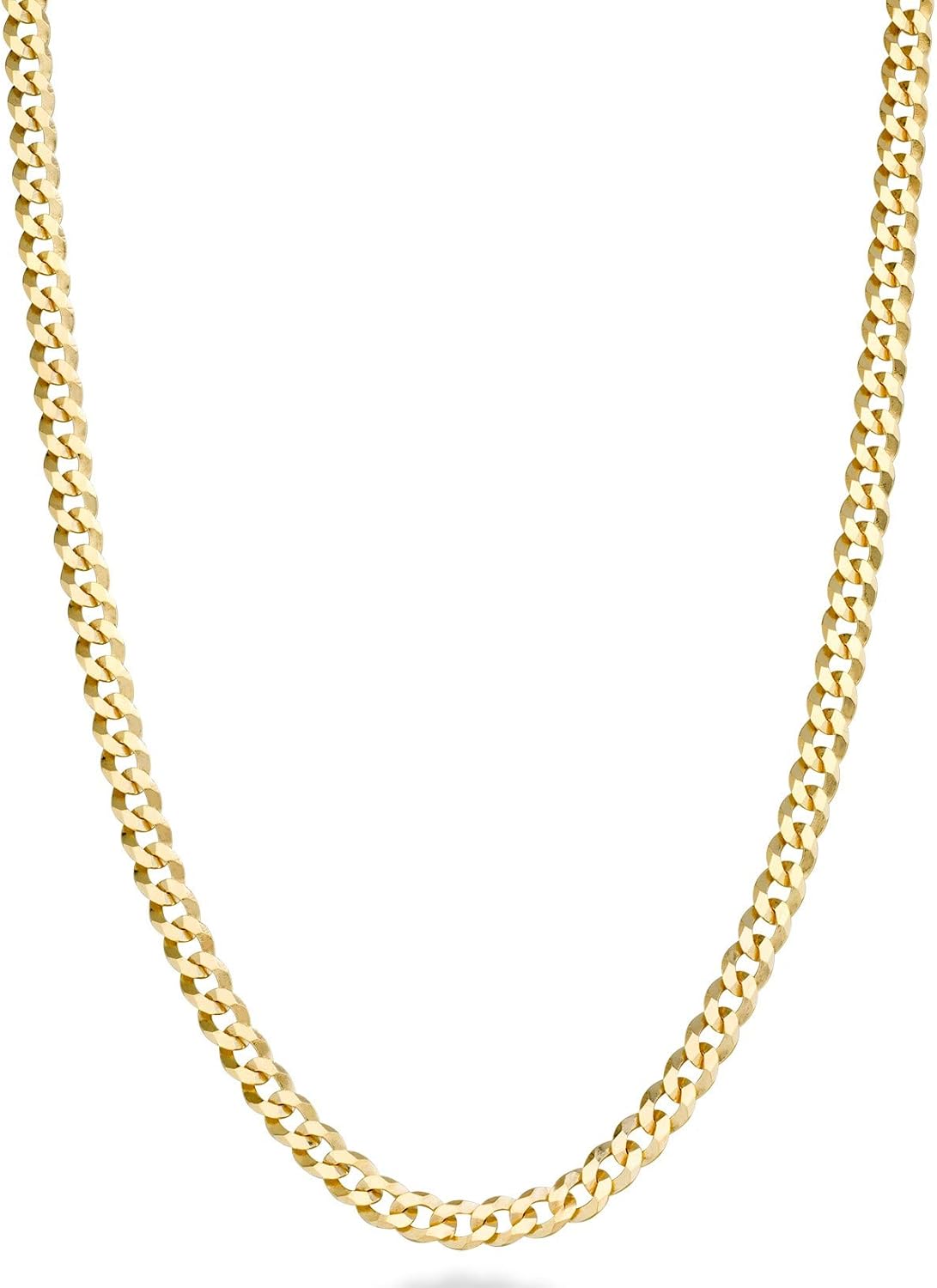Miabella 18k Gold Over Sterling Silver Cuban Link Necklace