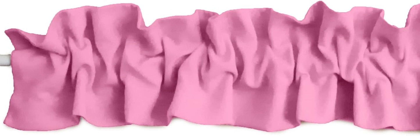 Solid Poplin Sleeve Topper Window Valance for Home Decor