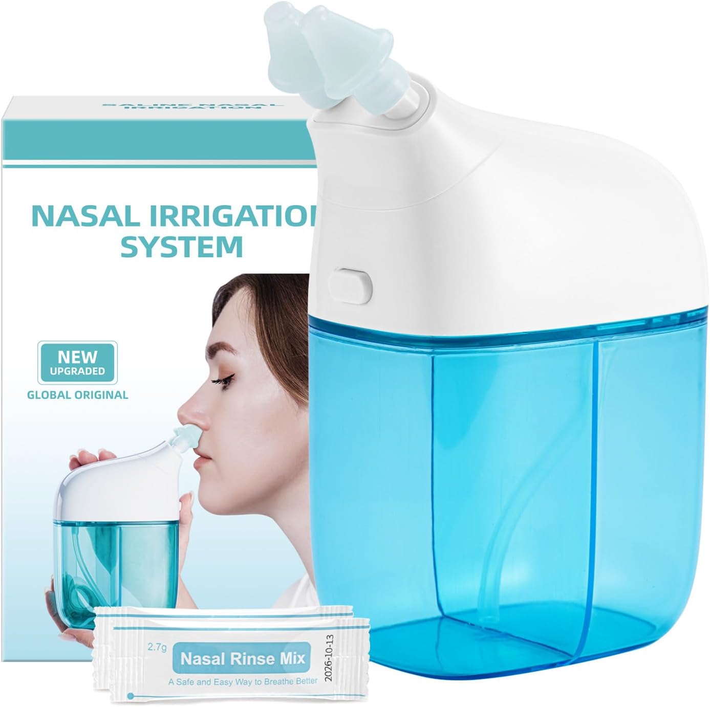 Sinus Rinse Machine w/ 30 Saline Packets - Breathe Easy!