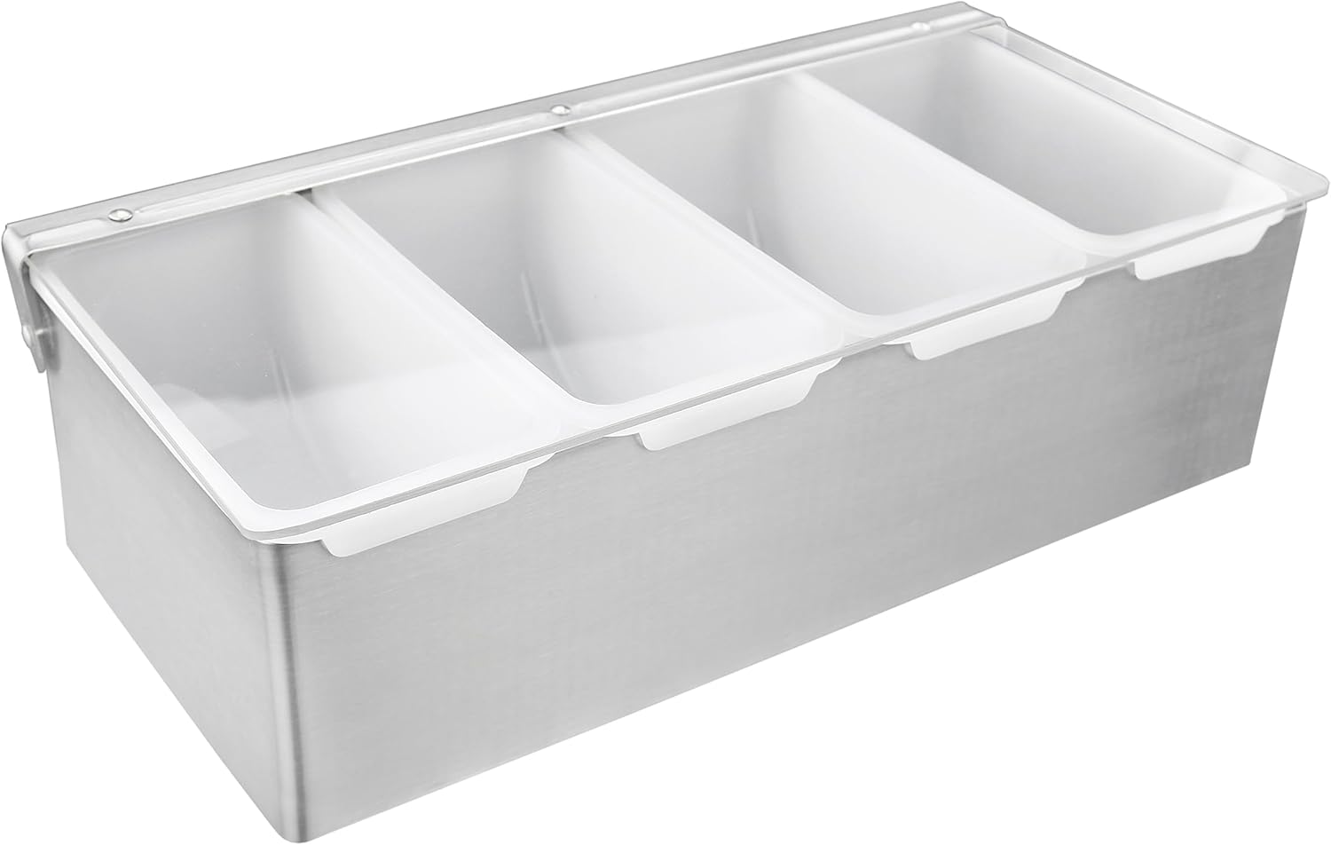 Stainless Steel Condiment Dispenser with 4 Compartments for Bars