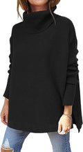 LILLUSORY Women's Turtleneck Oversized Sweater - Cozy (Style KCCK)