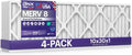 BNX TruFilter 10x30x1 MERV 8 Air Filter 4-Pack - Dust & Pet Defense