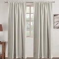 Turquoize Cream Beige Blackout Curtains 52in x 84in - Thermal