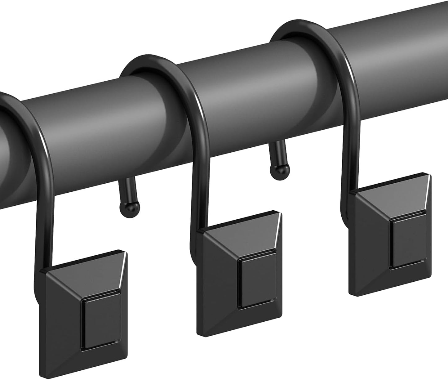 GILLAS Square Decor Hooks Set, Rust Resistant Black