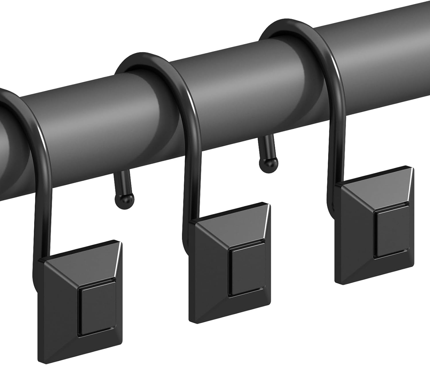 GILLAS Square Decor Hooks Set, Rust Resistant Black