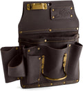 OX Tools Pro Oil-Tanned Leather Tool Pouch Set - Durable Multi-Pocket