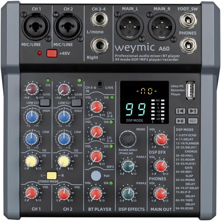 A-Series Professional Mixer for Recording DJ Stage Karaoke Use