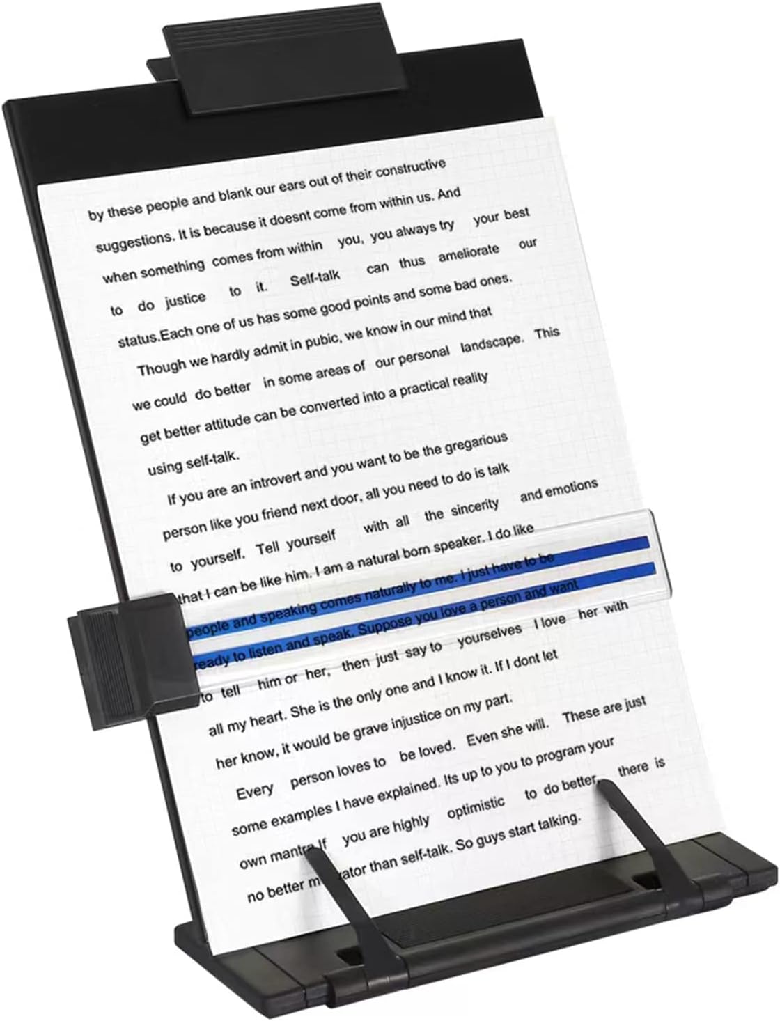 Adjustable Black Metal Document Holder - Organize Like a Pro!
