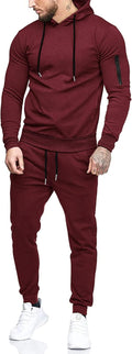 Mens Tracksuit 2 Piece Hooded Athletic Sweat Suit - Casual Run