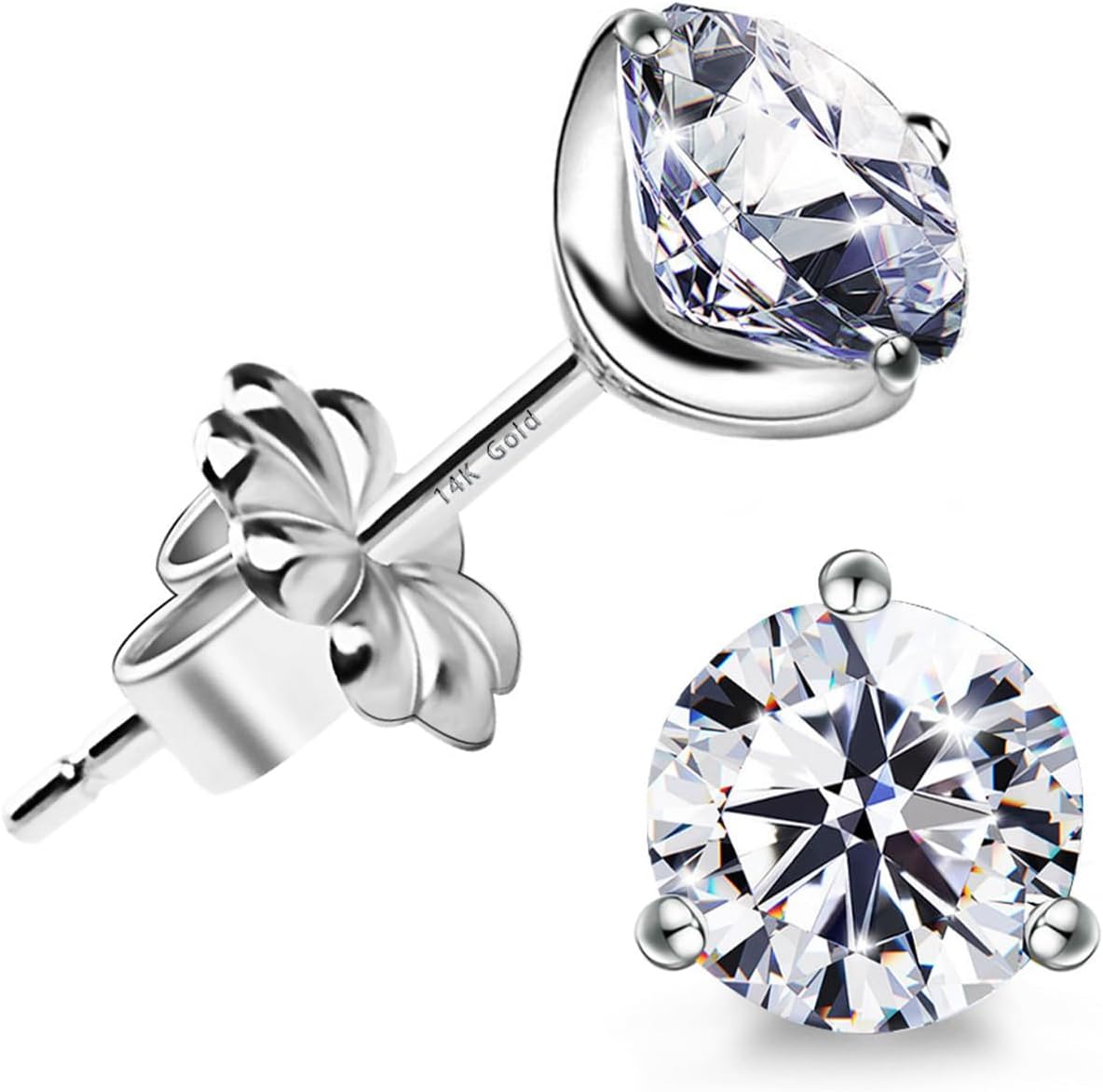 Stunning Flame 18K Gold Plated Silver Simulated Diamond Earrings
