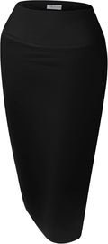 Reg and Plus Size Pencil Skirts for Women Below The Knee - Sleek Simlu