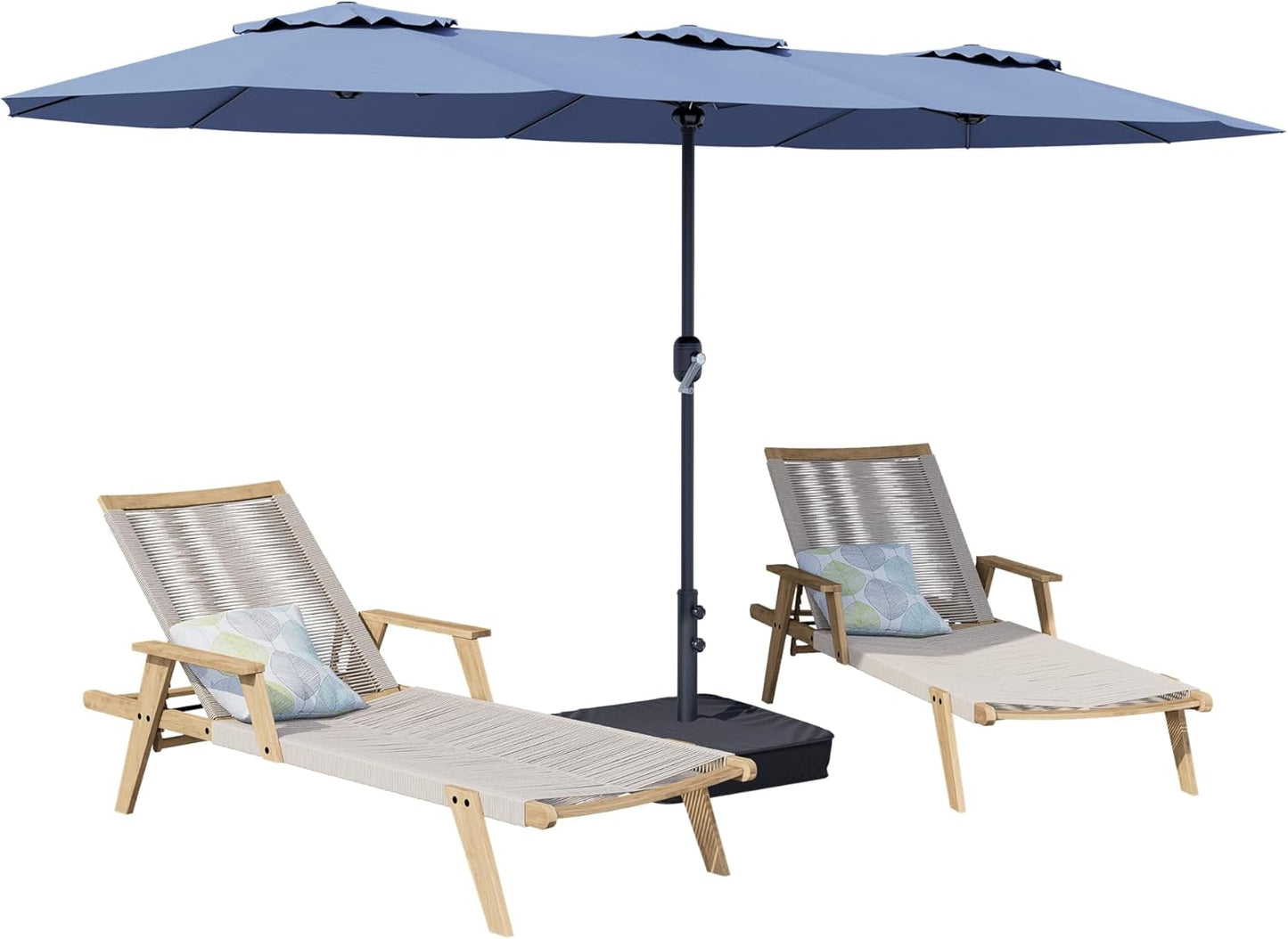 15ft x 9ft Double-Sided Patio Umbrella for Outdoor Spaces