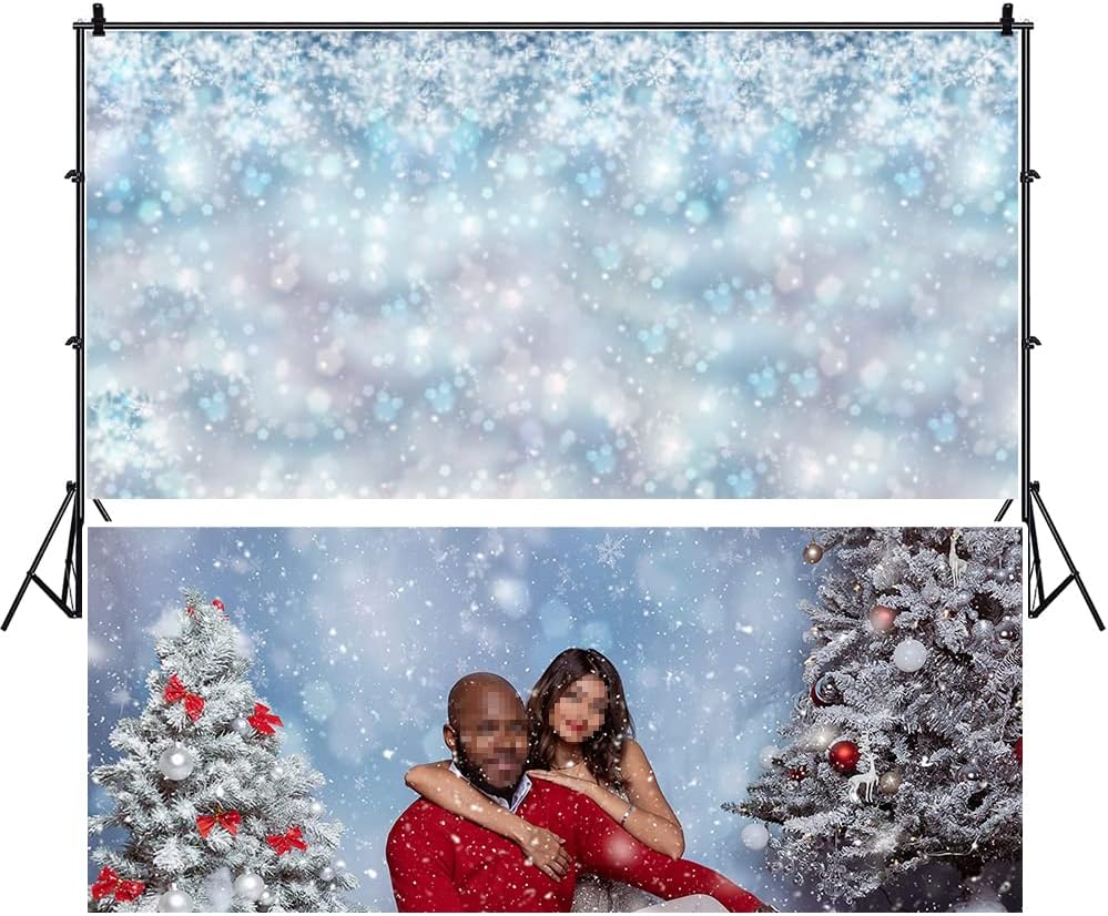 20x10ft Falling Snowflake Portrait Backdrops for Photography