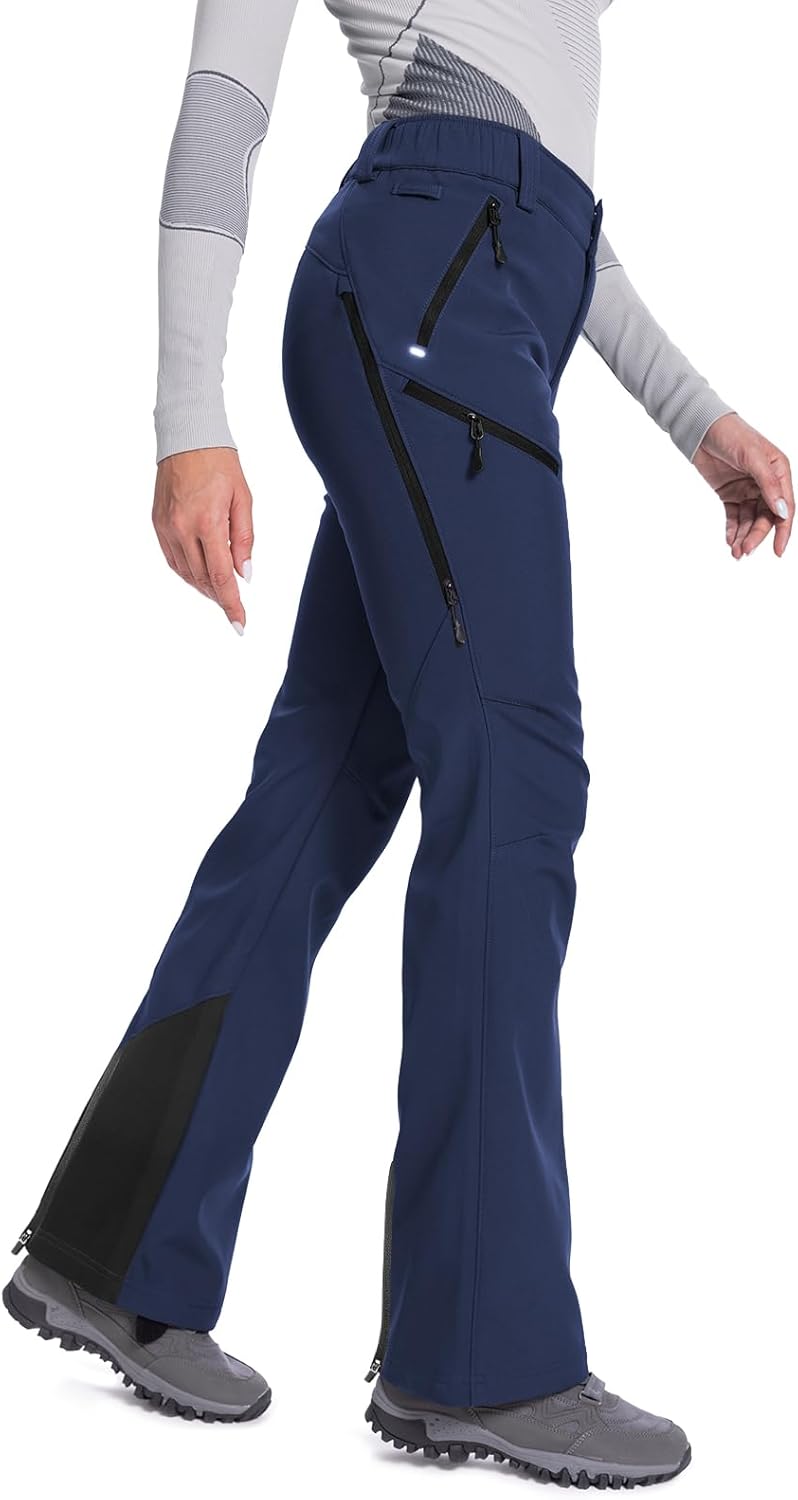 Moosehill Women's Snow Ski Pants for Winter Hiking and Snowboarding