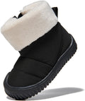 Toddler Winter Snow Boots with Faux Fur Lining - Easy Zip On