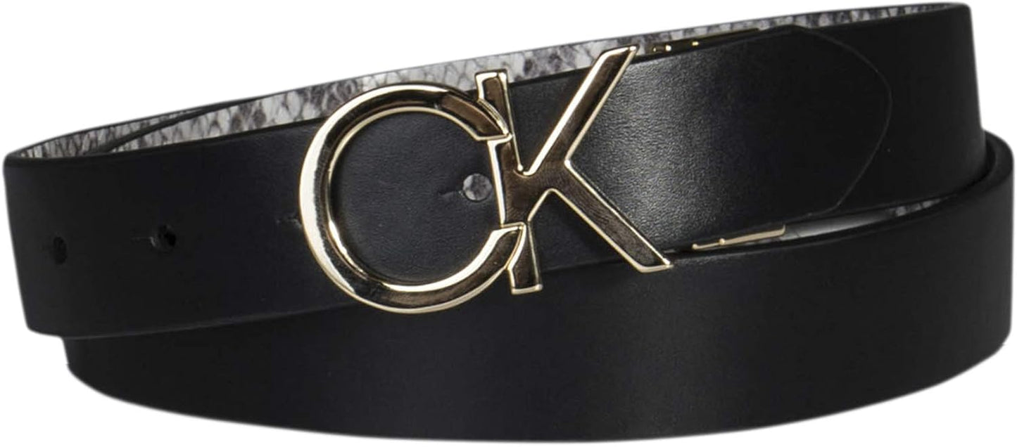 Calvin Klein Women's Reversible CK Monogram Dress Belt for Style