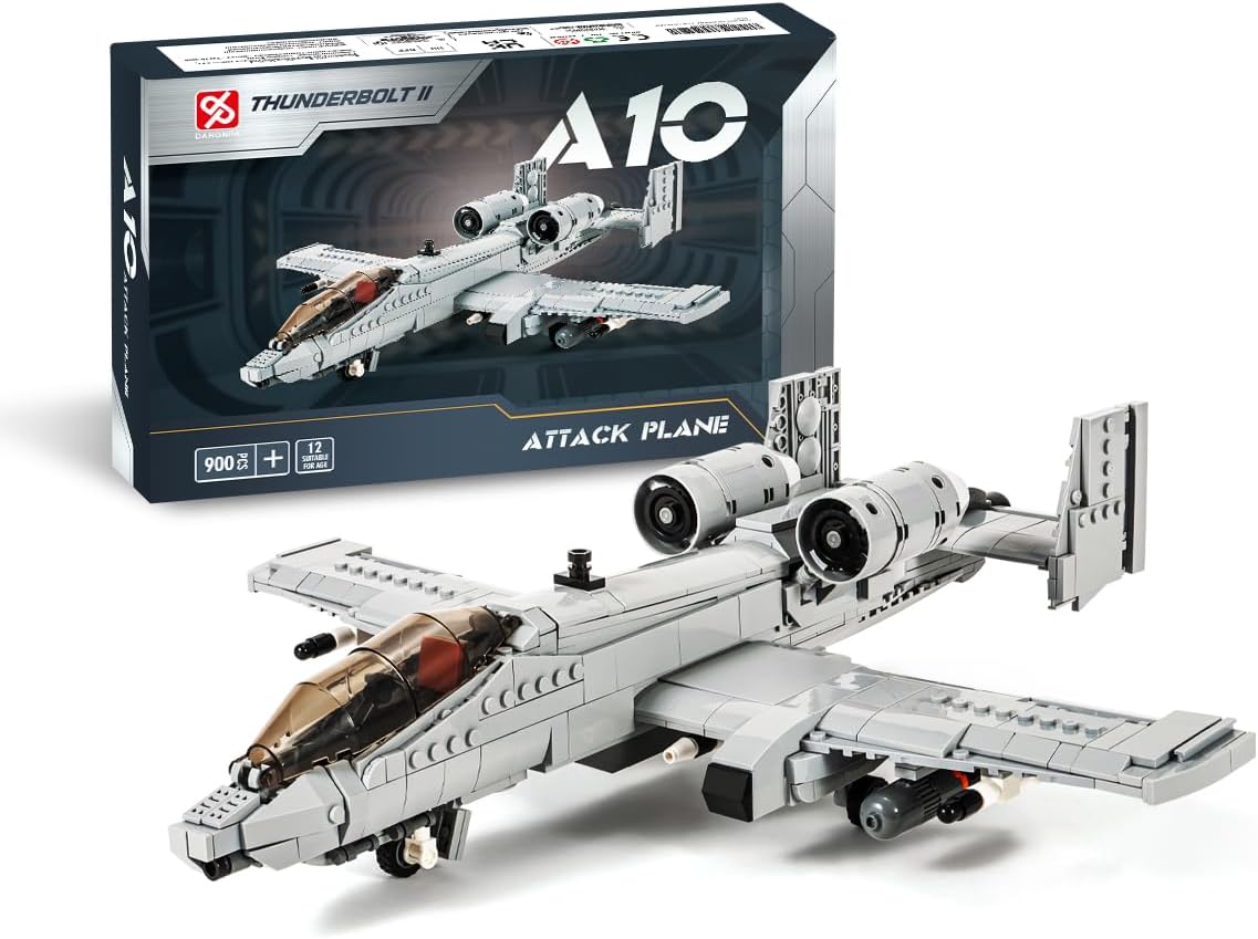 DAHONPA A10 Warthog Attack Plane Building Bricks Set for Adults