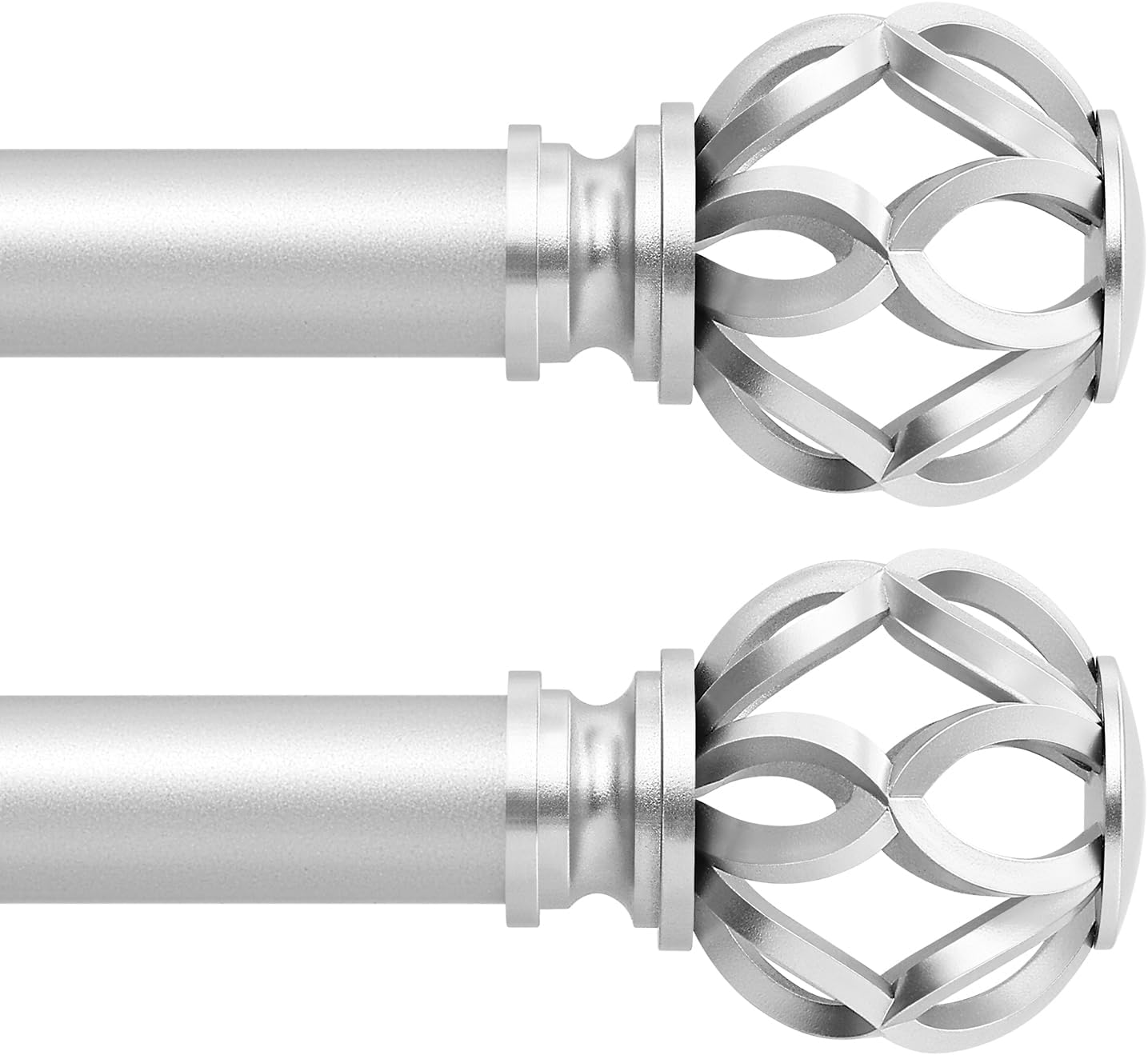 Silver Decorative Farmhouse Curtain Rods for Stylish Windows