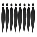 Pre Stretched Braiding Hair Natural Black 48in 8 Packs - Time Saver
