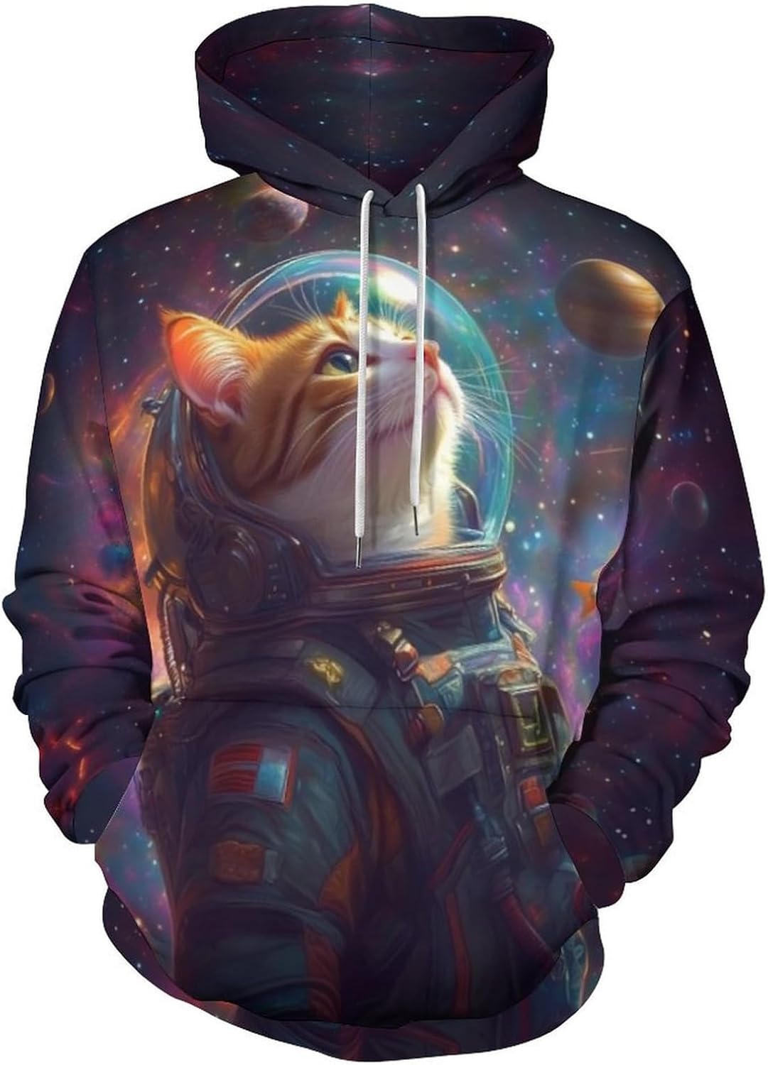 Galaxy Print Hoodie by BarbedRose