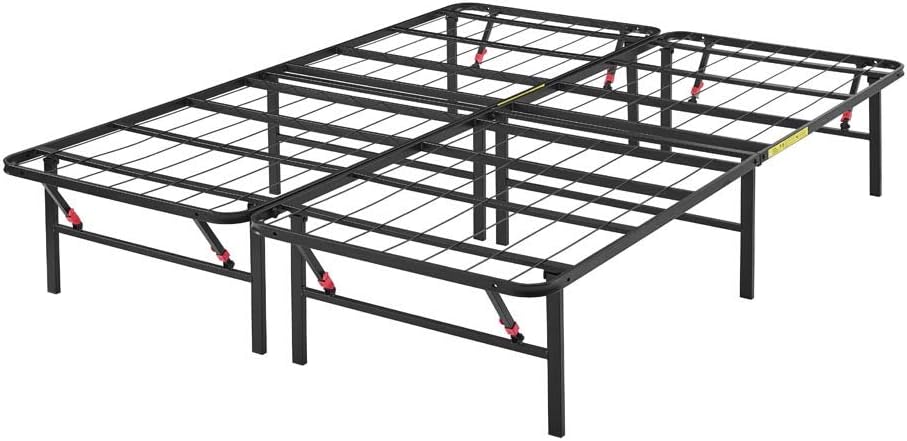 Sturdy King Bed Frame with Storage, Tool-Free Setup, Black