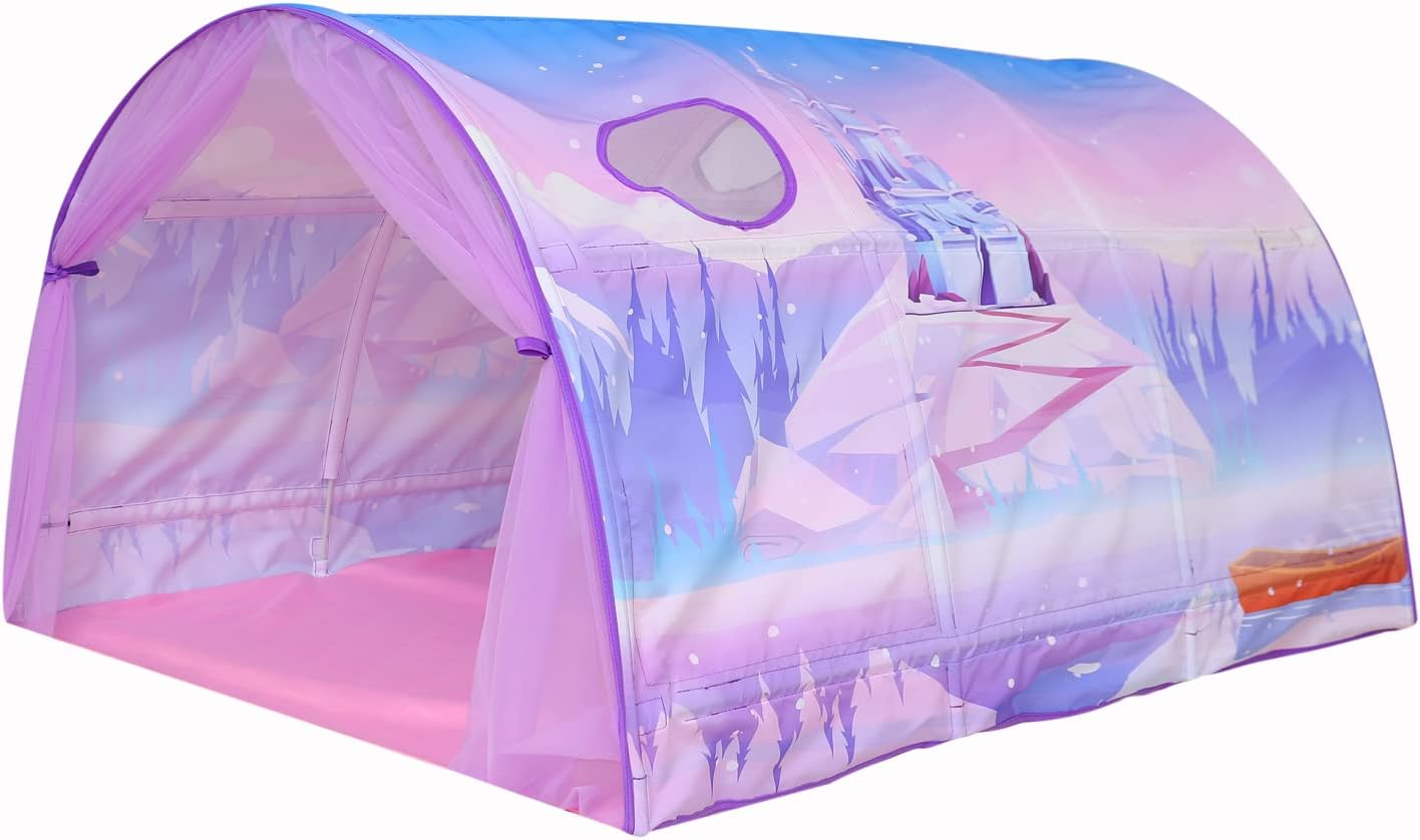 Kids Bed Tent for Play and Sleep - Lucky Castle Toddler Tent