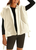 Sherpa Vest Women Oversized Sleeveless Fleece Gilet - Soft Warm Layer