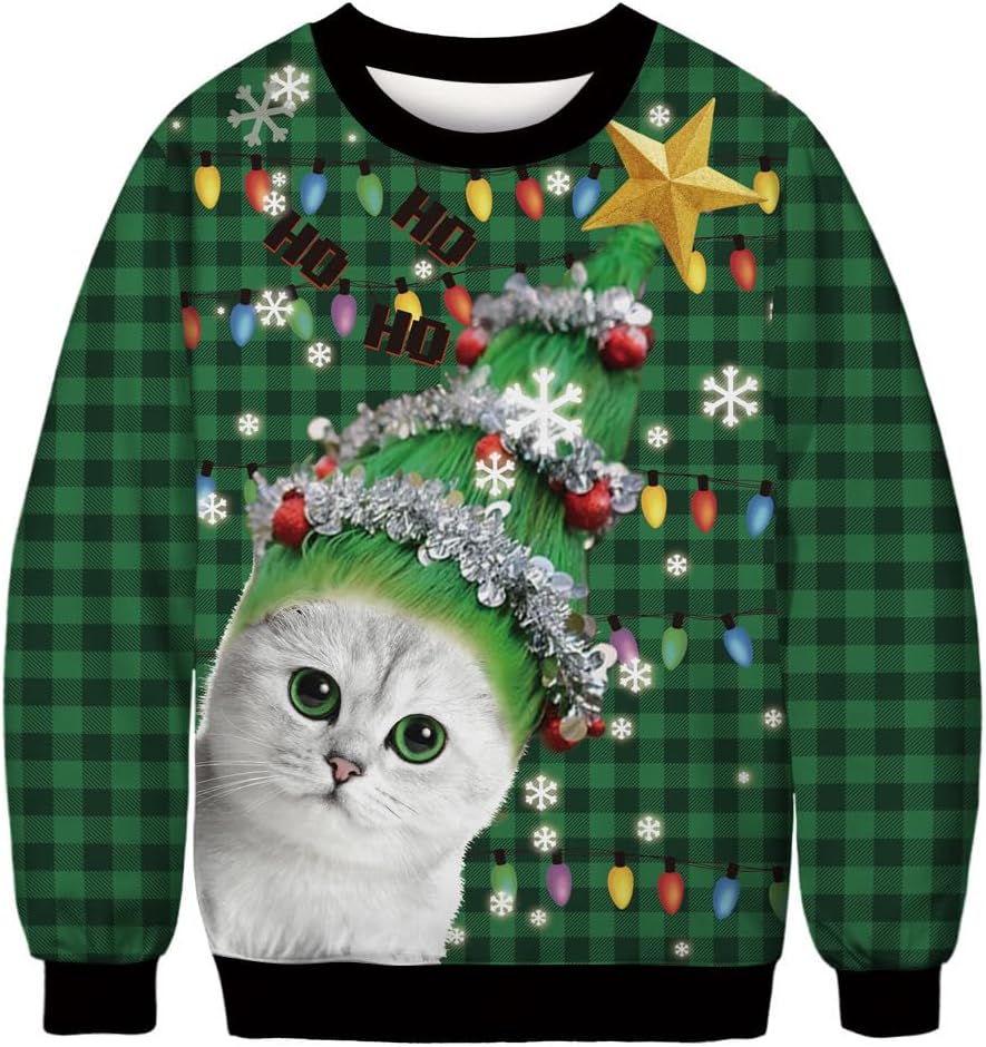 Festive 3D Xmas Fleece Tops - Funny & Cute!