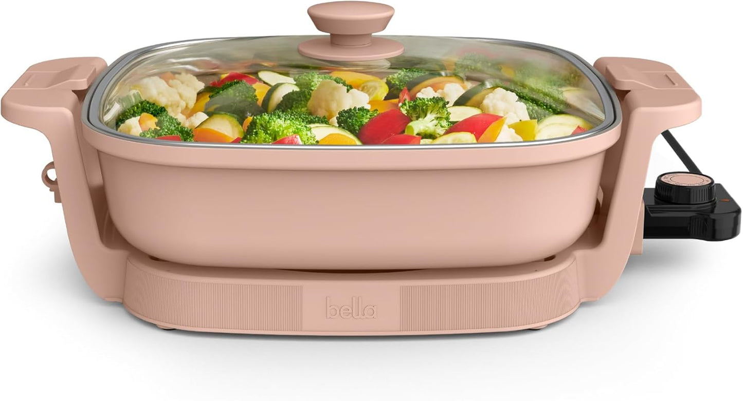 Bella Make & Take Electric Skillet for Effortless Cooking