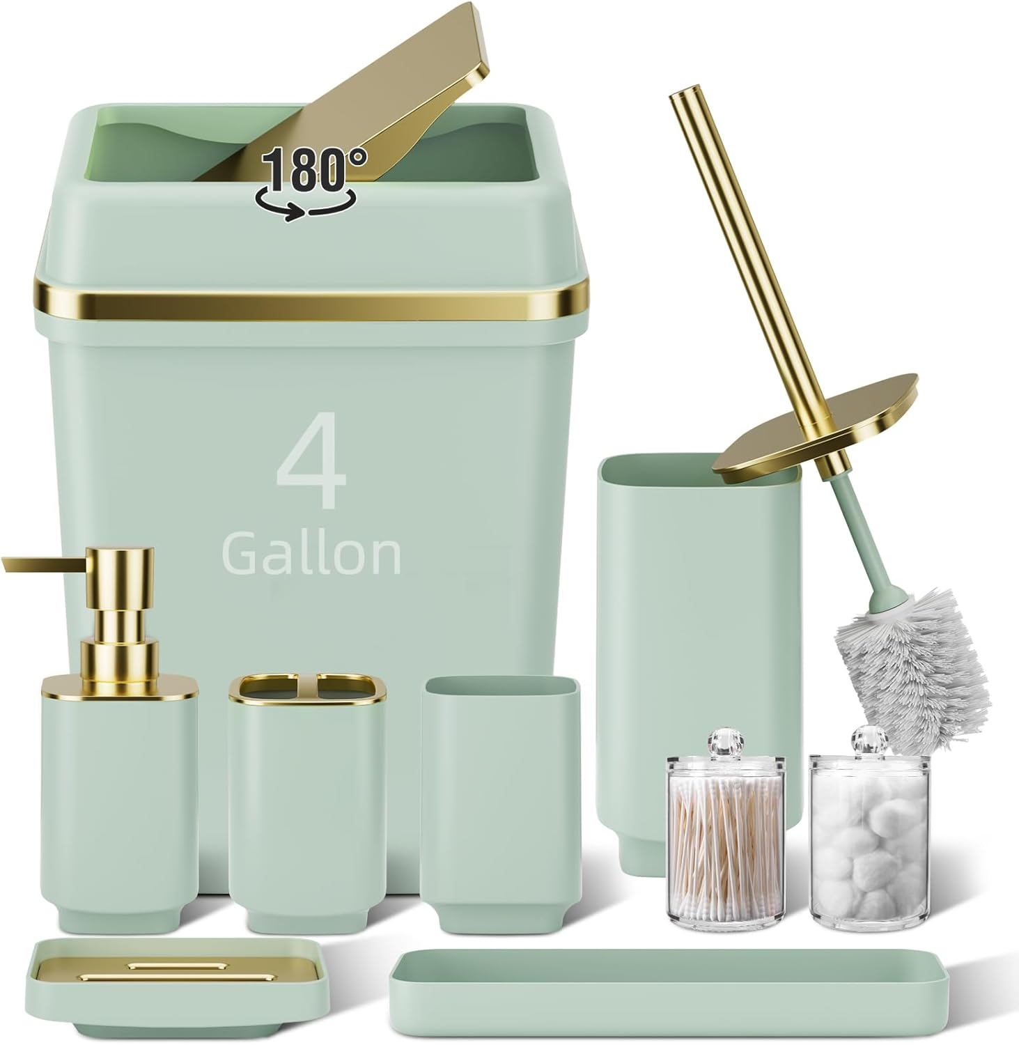 9PCS Bathroom Accessory Set for Stylish and Organized Spaces