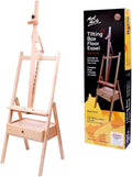 Mont Marte Tilting Box Floor Easel Beech Wood - Adjustable Studio