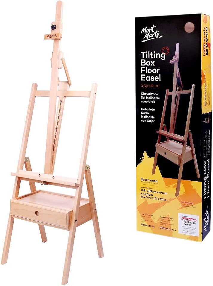 Mont Marte Signature Tilting Box Floor Easel for Artists