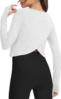 Bestisun Long Sleeve Athletic Workout Shirt Crop Top - Breathable Fit