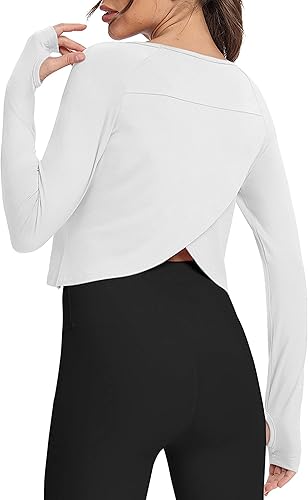 Bestisun Long Sleeve Cropped Tops for Women - Perfect for Yoga