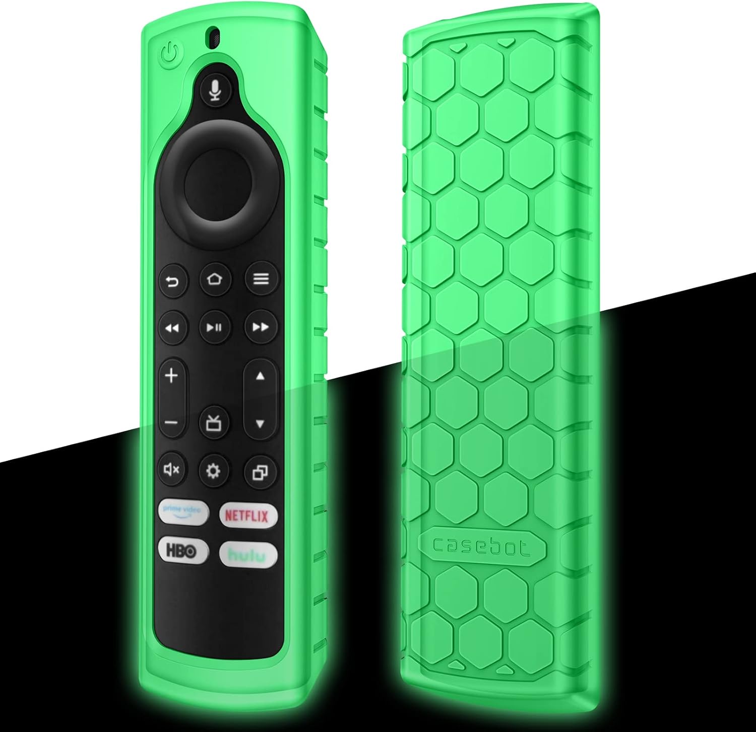 Anti-Slip Green Glow Remote Cover by FINTIE