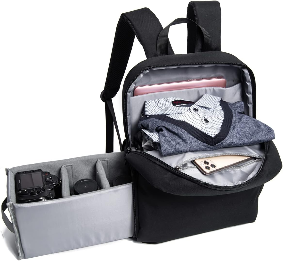 CADeN Camera Backpack with 15.6 Inch Laptop Compartment