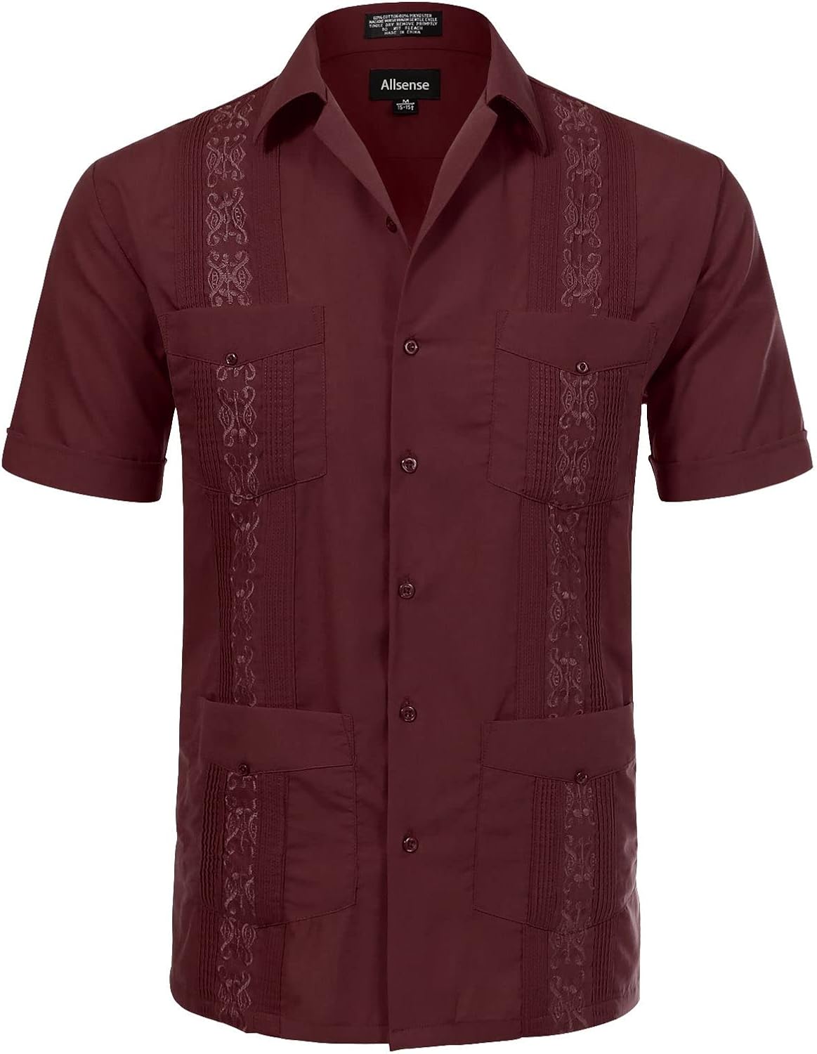 Allsense Men's Short-Sleeve Button-Down Guayabera Shirt Review